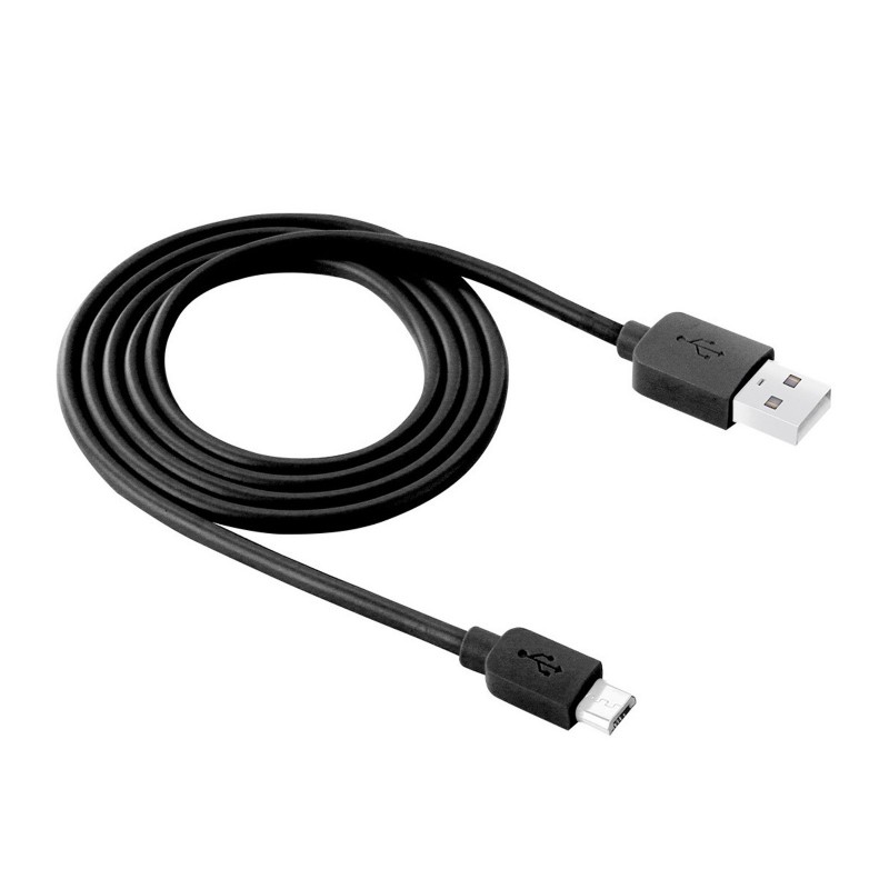 Câble de charge / synchronisation mobile USB A vers Micro B slim de 15 cm  pour smartphone et tablette - M/M - Noir